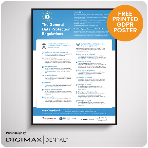 Free Dental GDPR Poster